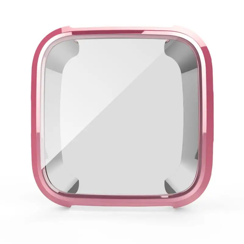 For Fitbit Versa Ultra-thin Soft Plating TPU Case Cover Full Protection Silicone Cases Wearable Devices Protector TSLM1