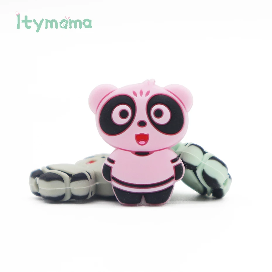 Itymama, 5 шт., пищевые силиконовые бусины с рисунками из мультфильмов, детский Прорезыватель с жемчугом, Прорезыватель для зубов, сделай сам, соски, клипсы, цепочки, бусины, мини Силиконовый Прорезыватель