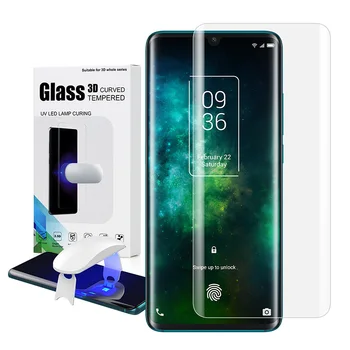 

Screen Protector With Fingerprint Unlock On TCL 10 Pro UV Glass Film Full Cover For TCL 10Pro Tempered Glass With Fingerprint