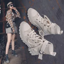 Spring and Autumn Martin Boots Tooling Short Boots Breathable Retro British Wind Thick Bottom Desert Boots Women