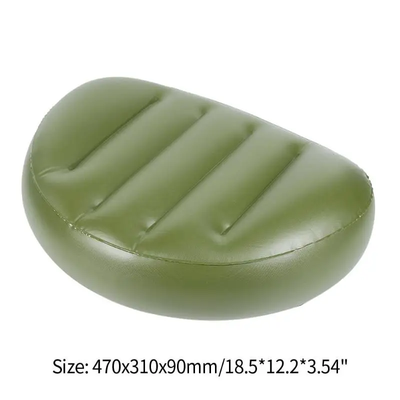 Portable PVC Kayak Inflatable Seat Cushion Long Service Life Work Exquisite Drifting Canoe Mat Outdoor Tool 470x310x90mm