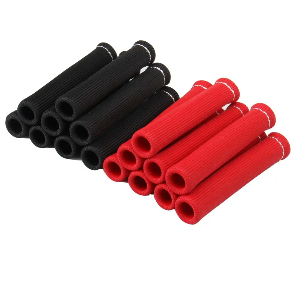 PRECISION AUTO LABS 8 шт Упаковка 1200 ° двойные стенки свечи зажигания провода загрузки протектор рукав тепловой щит крышка для автомобиля двигатель транспортного средства