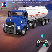 

DOUBLE E 1:14 Rc Car 2.4G Radio Controlled Truck Tanker Trailer Water Spray Pull Back Sprinkler Vehicle Model Toys for Boys Kids