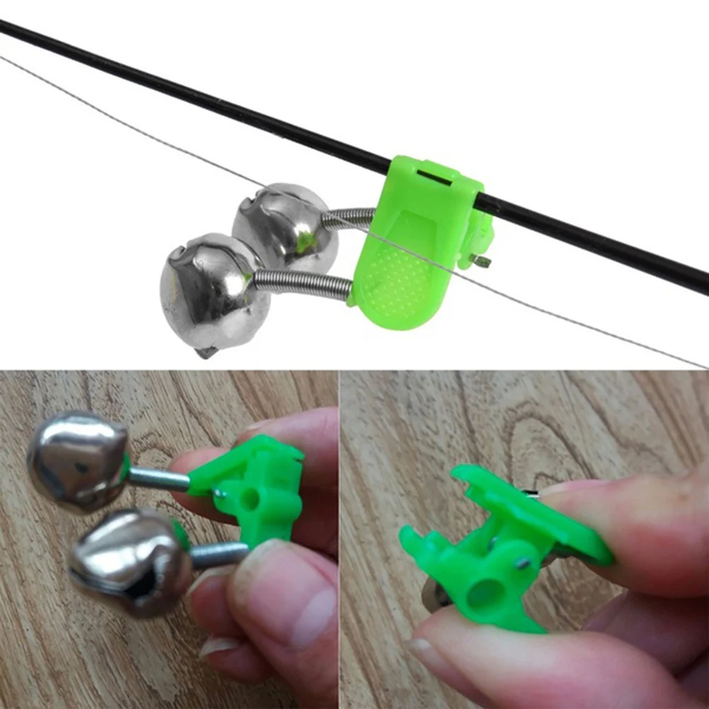 10PCS/SET Night Fishing Twin Rod Clamp Bell Ring Bite Tackle Accessories V3E0 