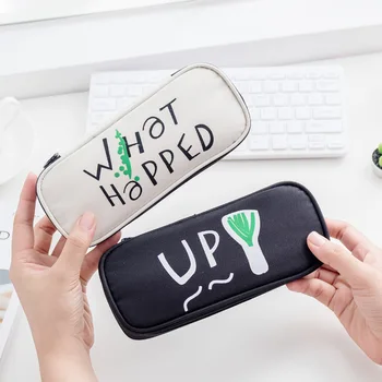 

1 PC Creative Kawaii Fabric Pencil Case Bags School Stationary Cute Canvas Pen Box Pouch Pencilcase Gift Office Supplies 050004