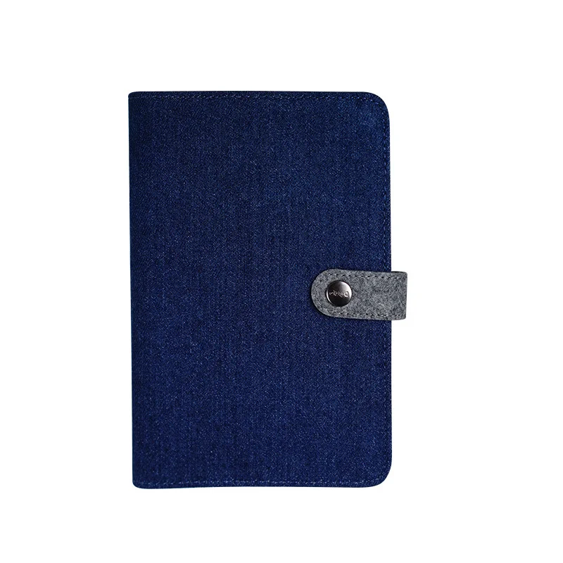 A Dark blue Gray Cotton cloth covered A5 notebook pure colored botebook school used note book office school supplies pocketbook - Цвет: A Dark blue Gray