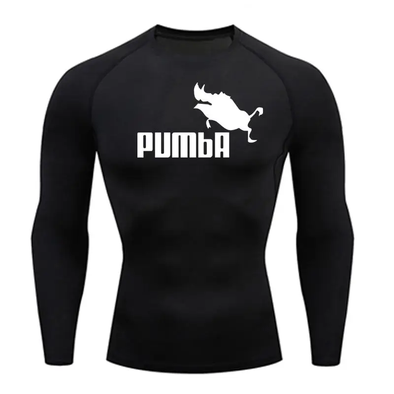 shirt Спортивный костюм для мужчин мужская одежда ММА облегающая Мужская футболка Рашгард с длинным рукавом компрессионная одежда термобелье набор для мужчин - Цвет: shirt