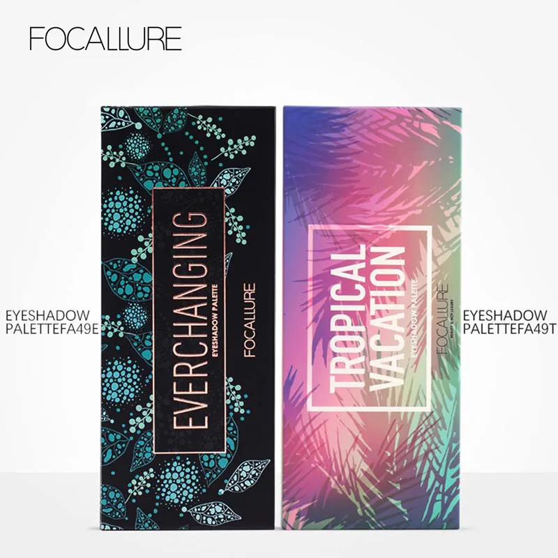 Палетка блестящих теней для век FOCALLURE 14 цветов профессиональная палитра легкие в