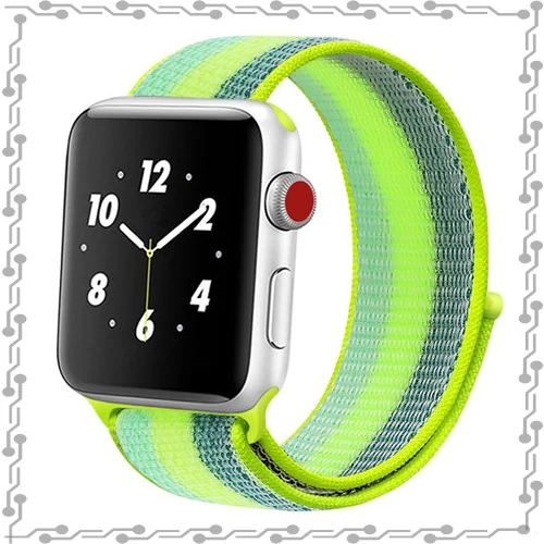 pollen yellow Нейлоновый ремешок для apple watch 5 4 полосным 44 мм/40 мм в едином положении во время занятий легкой атлетикой, apple watch 42mm 38 мм и нержавеющая сталь металлический корпус наручных часов iwatch серии 5/4/3/2 разноцветный коннектор ремешок для часов - Цвет ремешка: pollen yellow