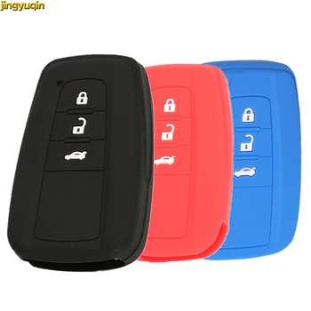 

Jingyuqin 15pcs 3 Button Silicone Remote Car Key Case Cover For Toyota Camry 2018 2017 Aygo RAV4 Corolla 2018 CHR C-HR Prius