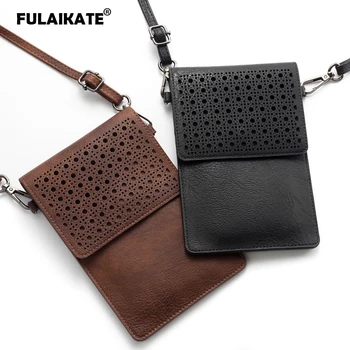 FULAIKATE-6.5 인치 한국 스타일 터치 스크린 숄더백, 휴대 전화 야외 휴대용 유니버설 파우치 허리 2 중 포켓