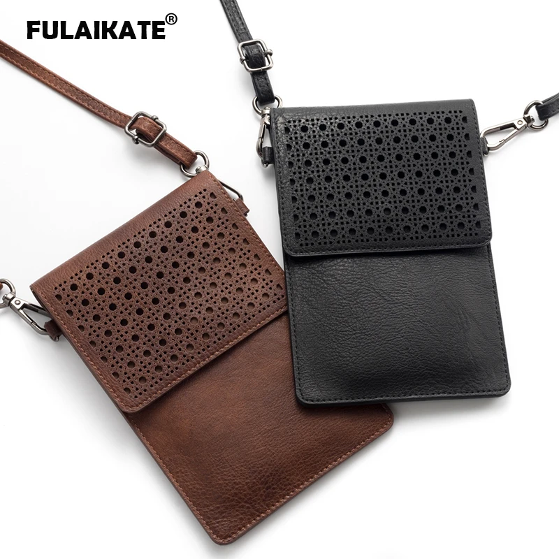 mobile phone pouch for ladies FULAIKATE 6.5“ Korea Style Touch Screen Shoulder Bag for Mobile Phone Outdoor Portable Universal Pouch Waist 2 Layers Pocket phone pouch bag