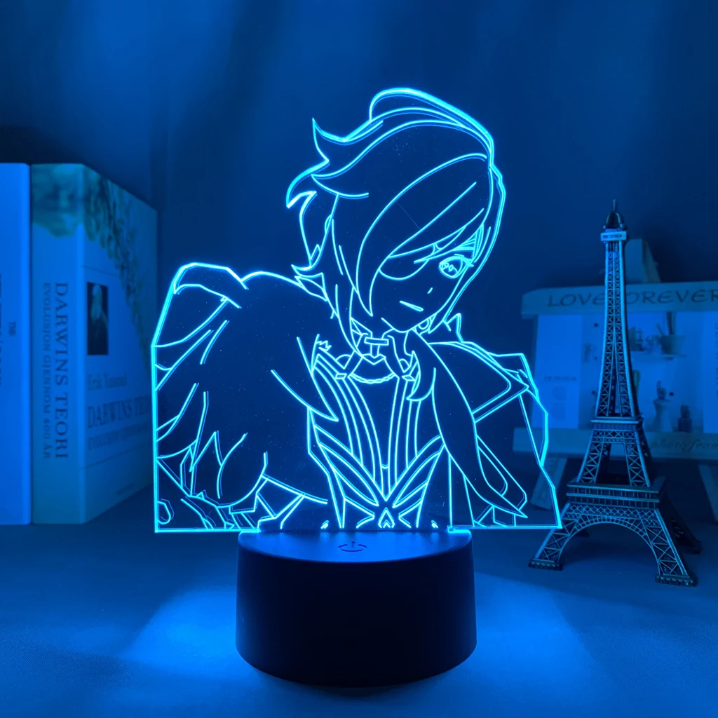 Acrylic Led Lamp Genshin Impact Kaeya Led Light Game night stand lamps