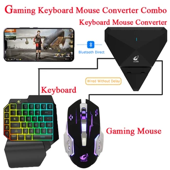 

Gaming Keyboard Mouse Converter Combo 6 Buttons Gamer Mouse Smartphone 39keys Keyboard PC PUBG Mobile Game Accessories