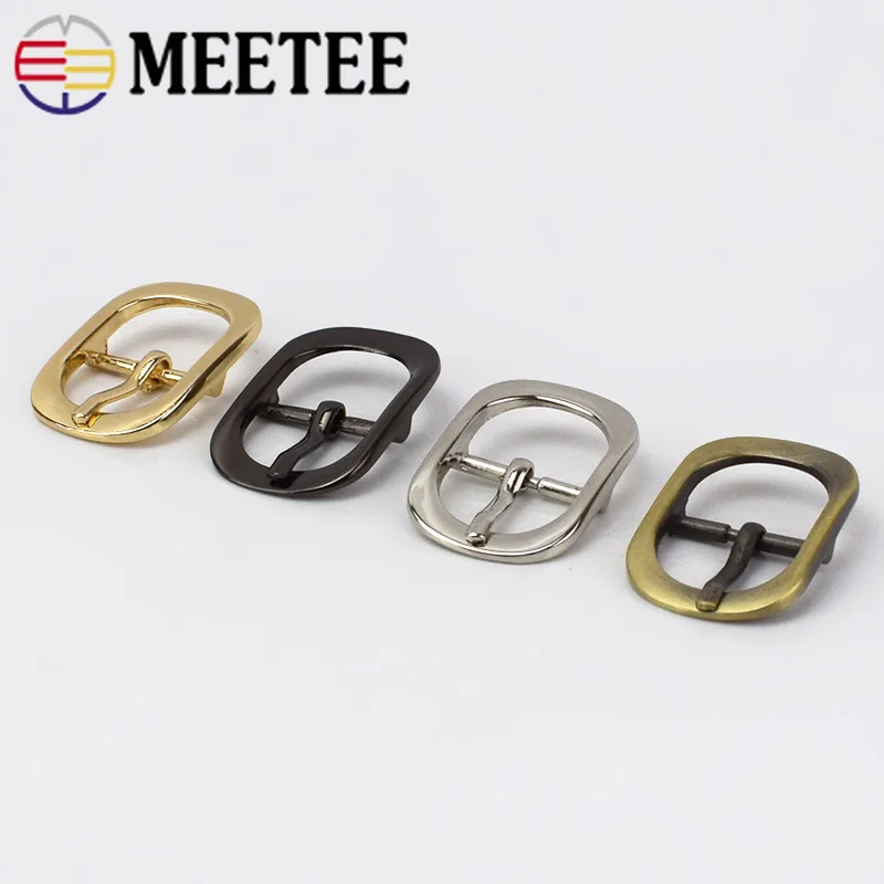 Meetee 4 шт. 12/25 мм металлический Регулируемый квадратное кольцо пряжки DIY рукоделие Чемодан шитья, сумок, обуви, Костюмы аппаратных кнопок AP362