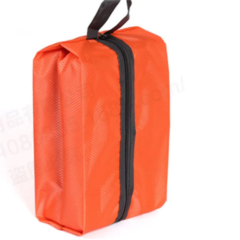 Портативная дорожная сумка для обуви на молнии с окошком для просмотра, водонепроницаемый органайзер, мешки для хранения обуви - Цвет: Оранжевый
