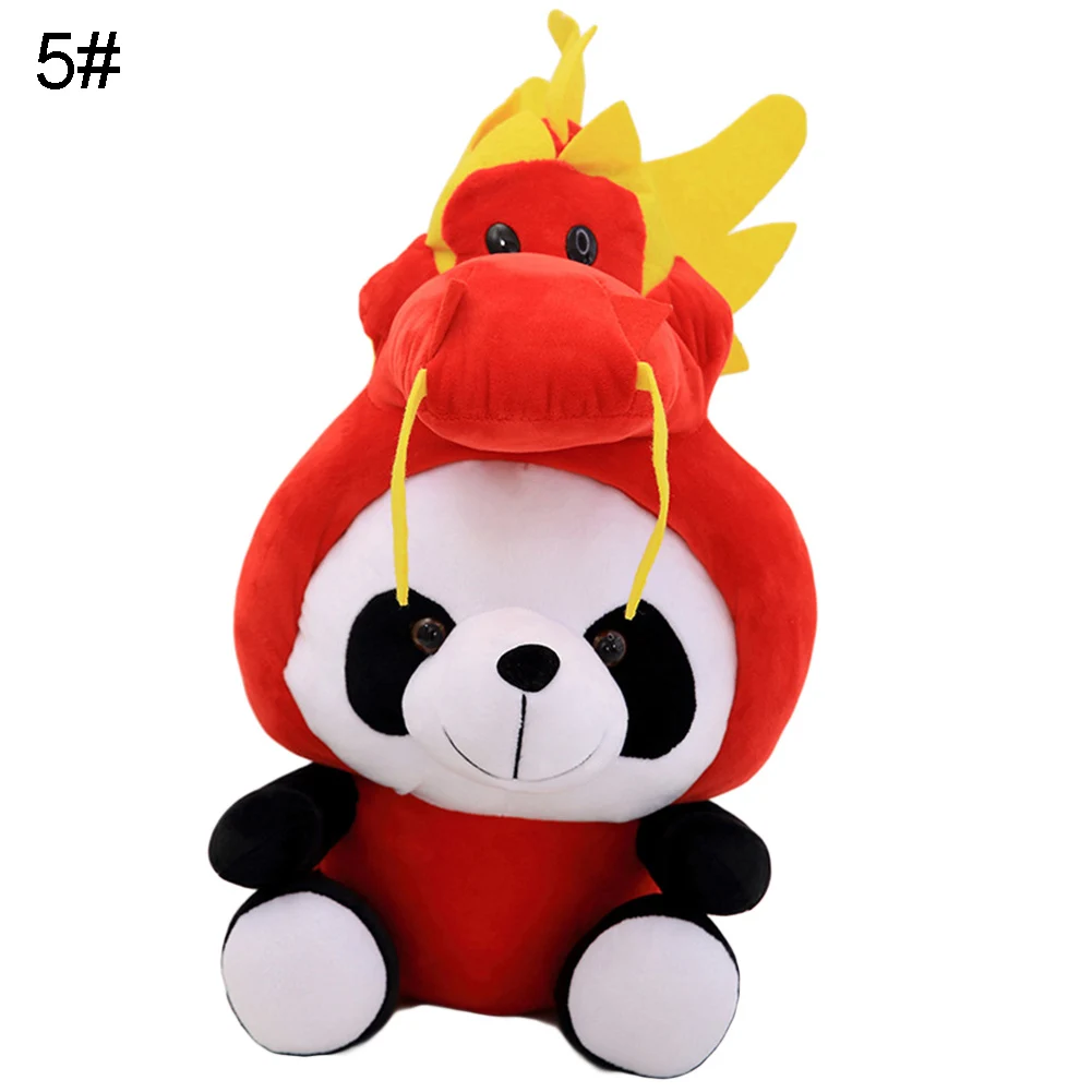 20 см, 1 шт., милая панда, китайский зодиак, плюшевая кукла, игрушка, диван, украшение для спальни, подарок на день рождения, рождественский подарок - Цвет: Dragon