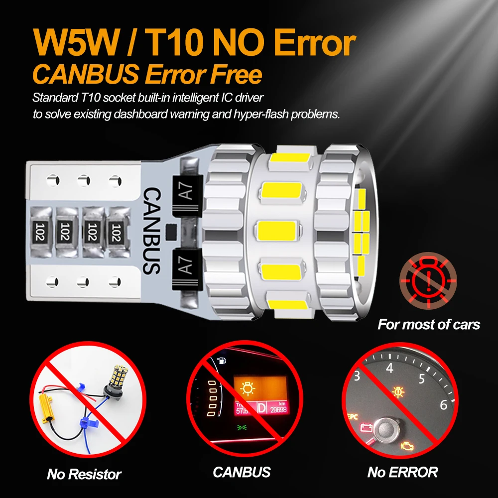 2x ڵ   Canbus T10 W5W LED VW Ÿ  Passat B5 B6 B7 B5.5 CC Tiguan Touareg Touran Bora GTI Carfter