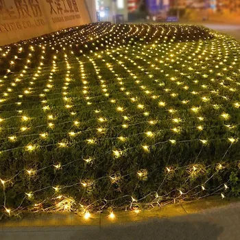 

Thrisdar 6*4M 10*8M LED Net Mesh String Light 8 Modes Outdoor Window Curtain Christmas Wedding Party LED String Garland Light