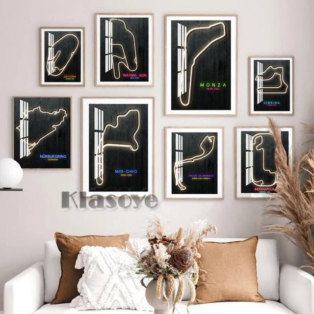 Nürburgring Nordschleife Motorsport Neon Wall Art Custom LED Race