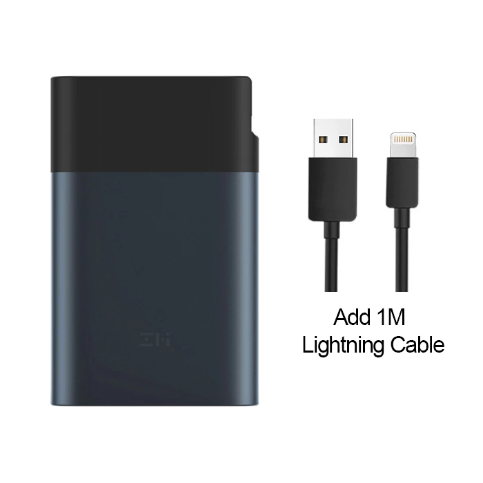 Add Lightning Cable ZMI 3g 4G Wifi роутер 10000 mAh power Bank LTE Мобильная точка доступа 10000 mAh QC 2,0 Быстрая зарядка аккумулятор power bank - Цвет: Add Lightning Cable