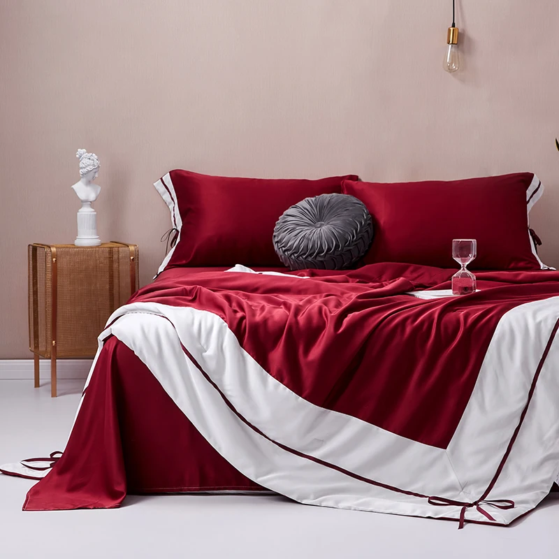 

Duvet Cover Polyester Printing Red Luxury Quilt Cover Soft Materials Summer Duvet Cover King Queen Size 245x260cm No Pillowcase
