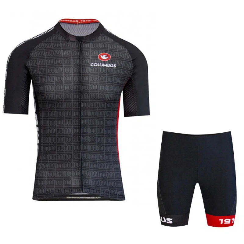 

2020 New Hot Men Summer Cycling Jersey with Short Sleeves COLUMBUS Kit MTB Men in Summer Gel Breathable Pad Jersey Sets Full