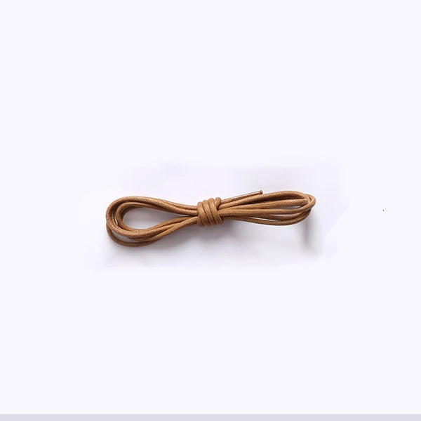 Yellow brown 12 цветов круглые кожаные шнурки Вощеные цветные шнурки для ботинок шнурки для спортивной обуви белые шнурки 60 80 100 120 140 см - Цвет: Yellow brown