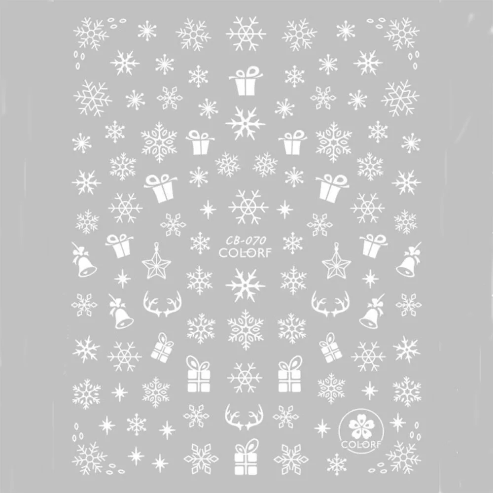 1 шт. наклейки для рождественских ногтей наклейки снежинки конверты рождественские украшения с изображением снеговика для зимних ногтей маникюрные инструменты - Цвет: 6