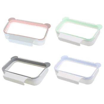 

4Pcs Kitchen Hanging Rack Garbage Bag Rack Cleaning Cloth Rack (Random Color)
