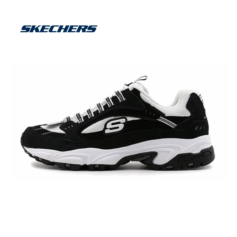 Skechers Спортивная мужская обувь дышащие массивные Кроссовки Брендовая оригинальная повседневная обувь мужская Высококачественная 999688-BKW - Цвет: 999688-BKW