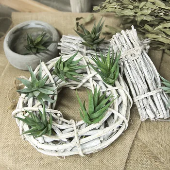 

Simulation Succulents Striped Aloe Mini Potted Decoration Living Room Office Home Decoration Artificial Flower Plant Tracery Wal