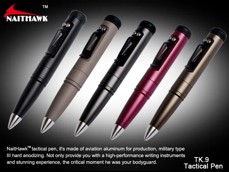 

NaitHawk Tactical Pen TK.9 Aluminum Defense Pen for Rescue Self-defense and writing
