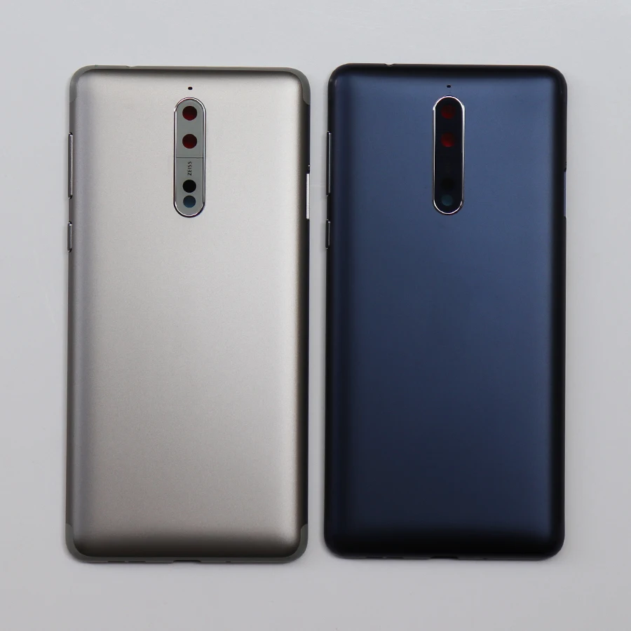 Алюминиевый корпус для Nokia 8 батарейный Корпус задняя крышка чехол Замена с объективом камеры, кнопка регулировки громкости