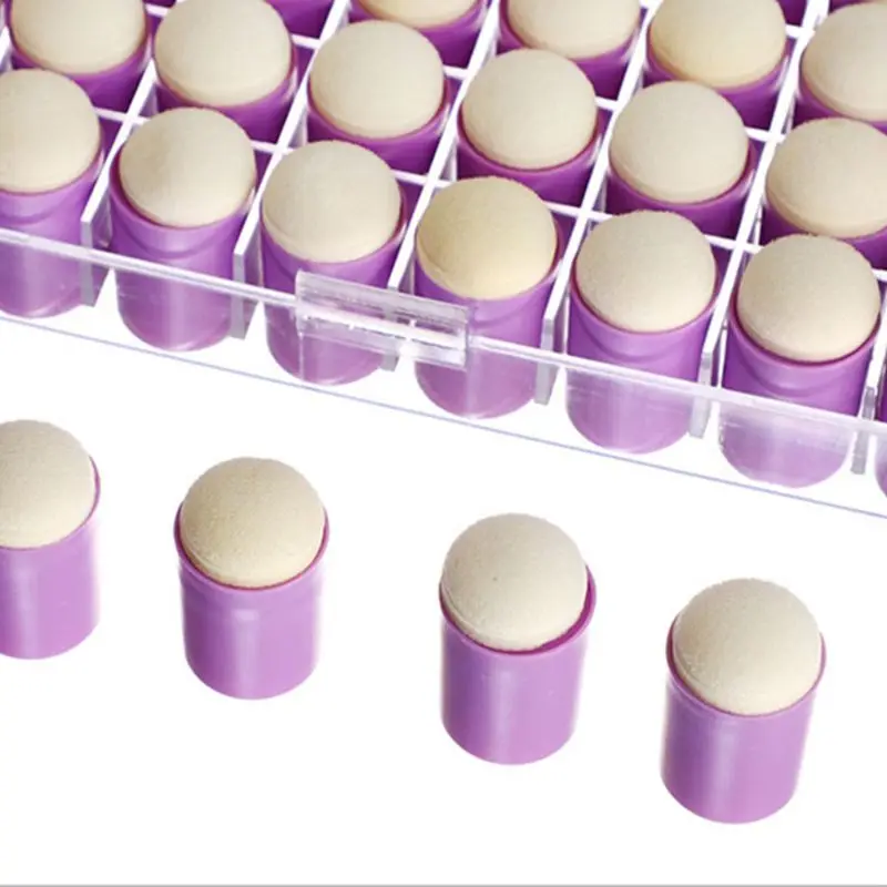 40 Pack Finger Sponge Daubers with Storage Case for Painting Art Crafts