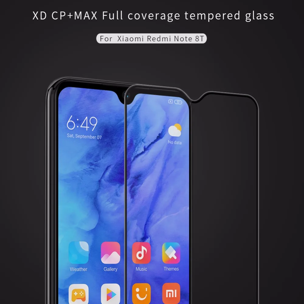 10 шт./лот NILLKIN XD CP+ MAX Антибликовая Защитная пленка для экрана для Xiaomi Redmi Note 8T 3D защитная пленка из закаленного стекла
