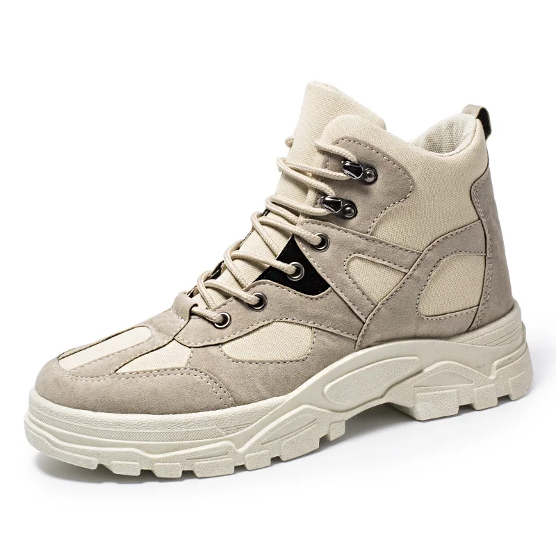 

boots men 2019 autumn and winter models Martin boots men's high calf tide boots retro tooling desert men's boots raining boots
