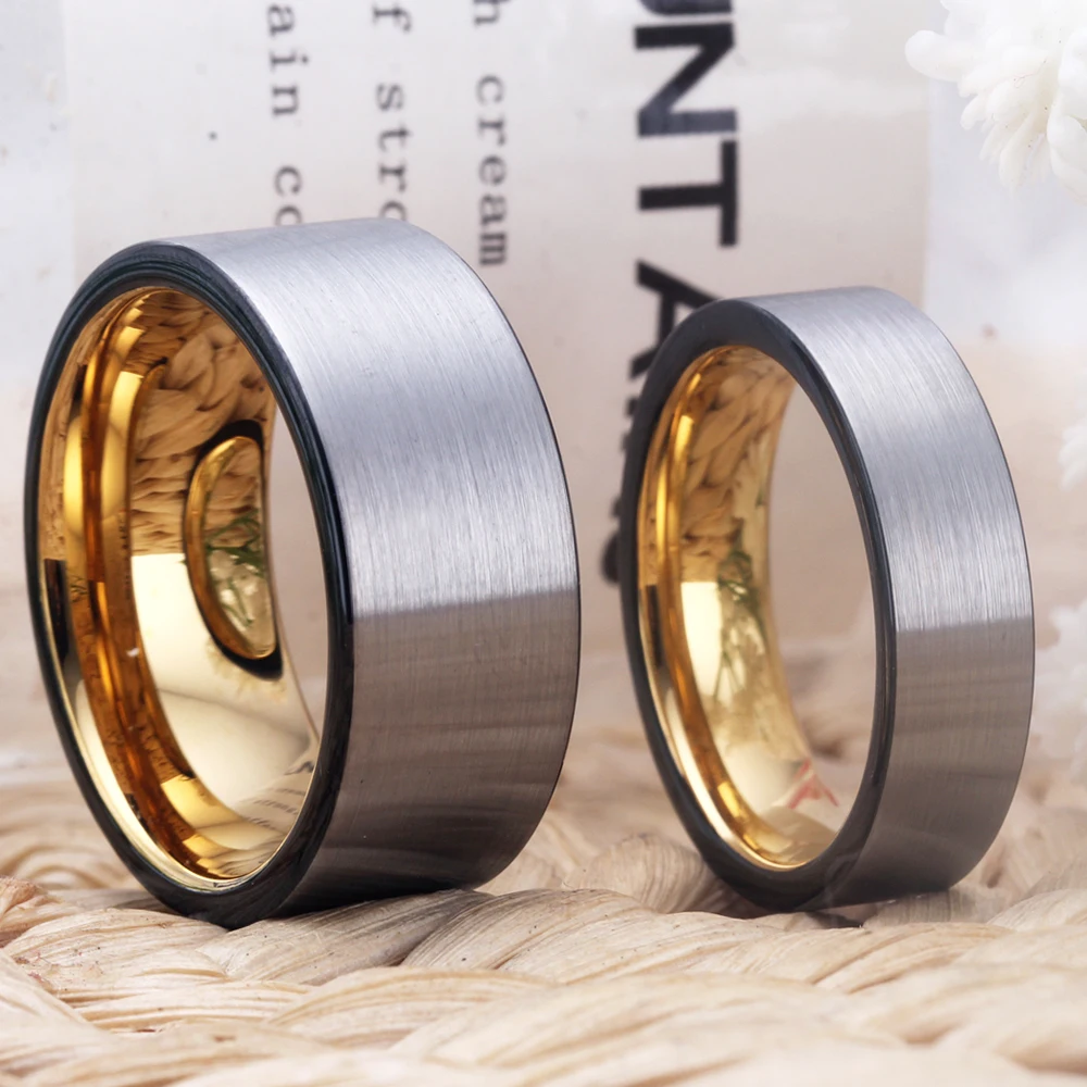 Кольца из вольфрама для мужчин и женщин матовые удобные обручальные кольца с