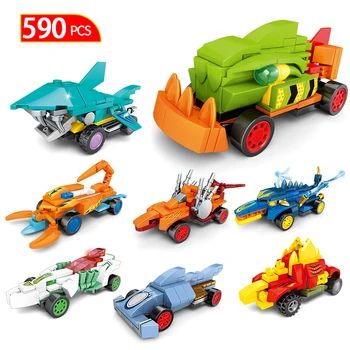 

City Creator MOC Technic Mechanical Pull Back Racing Car Building Blocks Sports Car Vehicle Model Bricks Toys For Boys