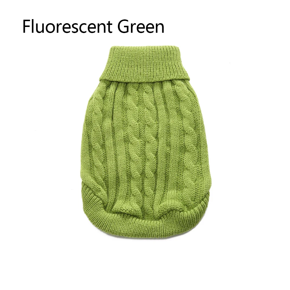 Fluorescent Green Мягкая одежда для кошек, собак, свитер, одежда для щенков, чихуахуа, зимнее пальто, комбинезон, костюм для собак, пижама с капюшоном для маленьких и средних собак, кошек - Цвет: Fluorescent Green
