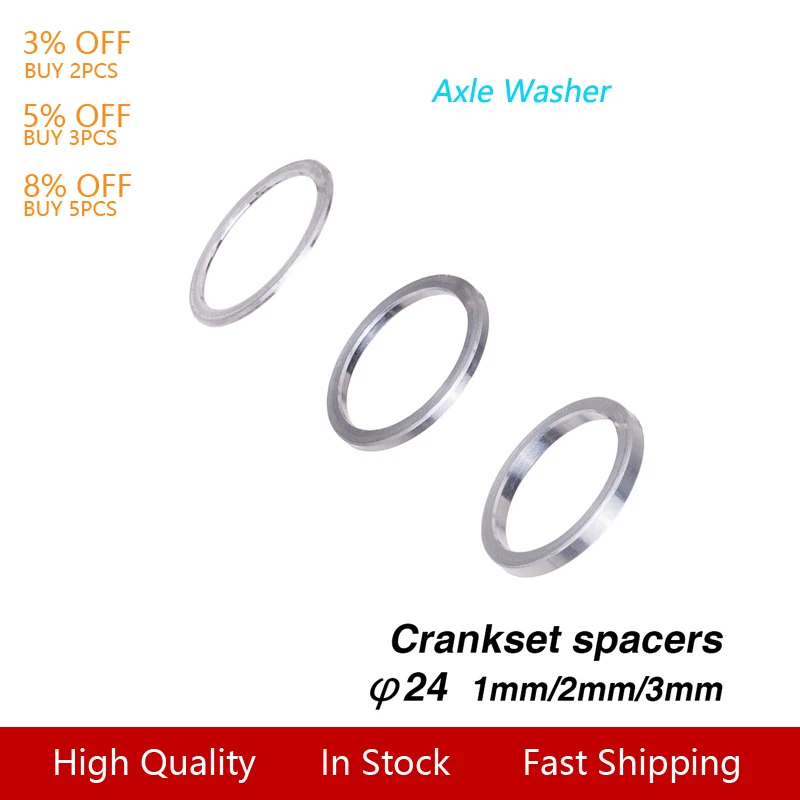 Bottom Bracket Axle Washer Spacer Adapter On For MTB Road Bike BB Crankset 1/2/3mm Thickness 24mm Diameter | Спорт и развлечения
