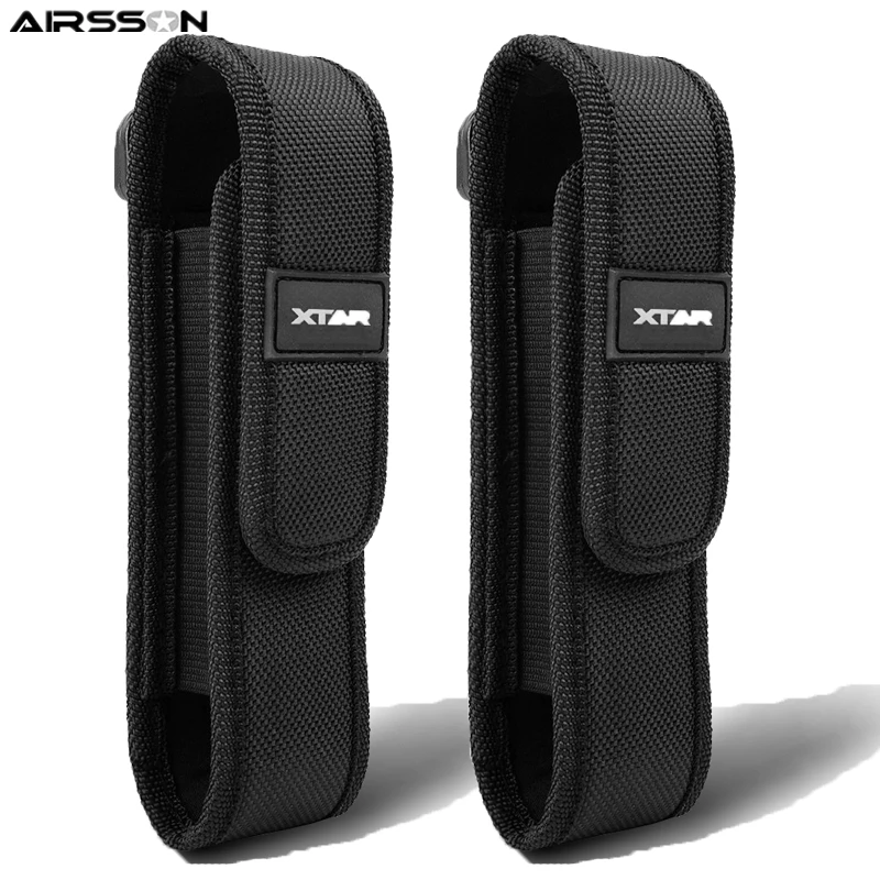 

2Pcs Tactical Flashlight Pouch LED Torch Holster Molle Led lenser Flashlight Case for XTAR TZ20 Outdoor Camping Hunting Tools