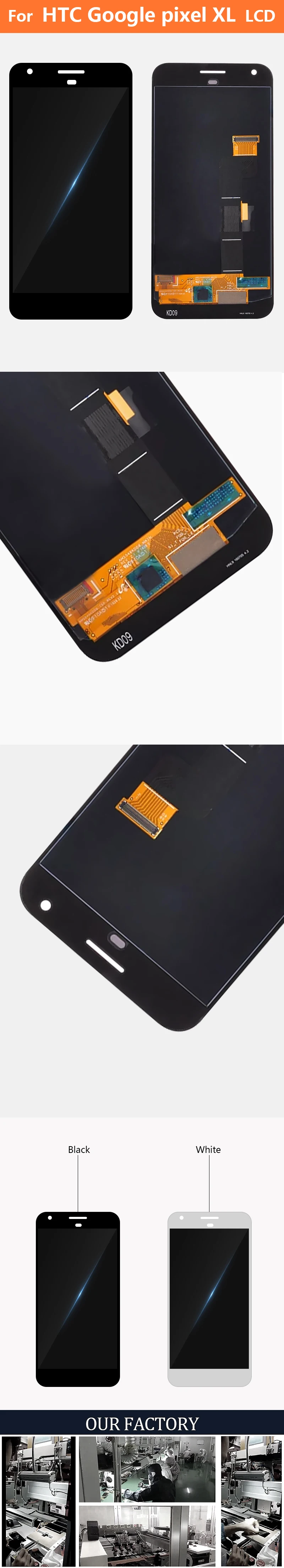 Качество AAA для HTC Google Pixel XL lcd сенсорный экран дигитайзер запасной дисплей на замену частей прошедший тестирование