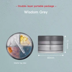 Waterproof Weekly Pill Organizer - Large Capacity Medicine and Vitamin Storage (2 S gray box)
