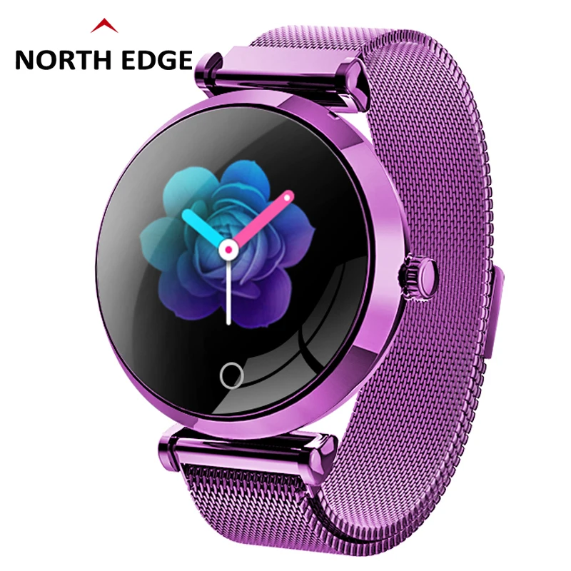 North Edge, женские Смарт-часы, цветной экран, IP67, водонепроницаемые, спортивные, для Iphone, умные часы, пульсометр, монитор артериального давления