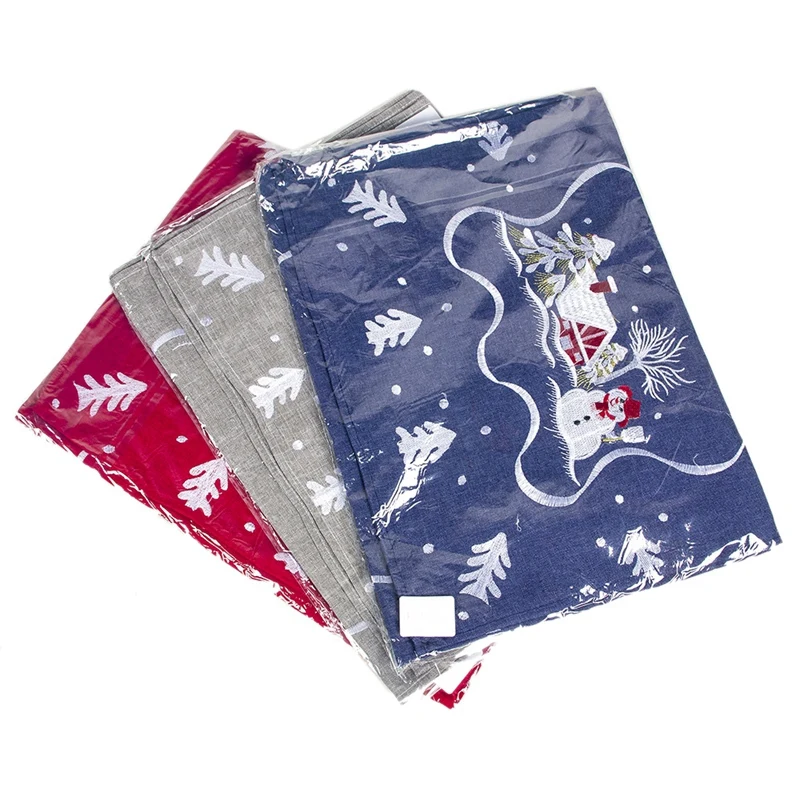  Hot Sale New Embroidery Christmas Table Cloth 40X180Cm Christmas Table Flag Christmas Tablecloth Ch