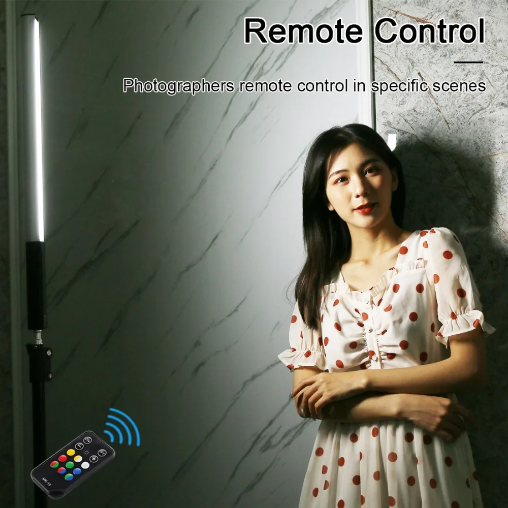 controle remoto, com luz de preenchimento e temperatura ajustável