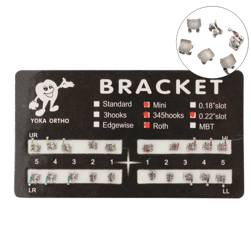 20pcs/pack Dental Orthodontics Brackets Teeth Braces Metal Bracket