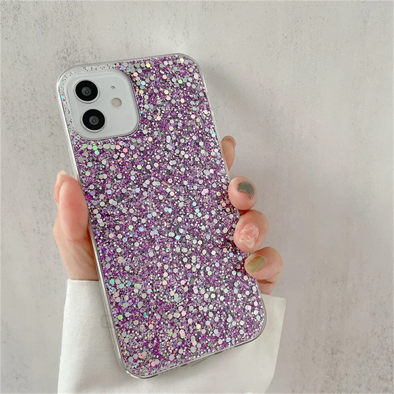 Luxury Glitter Sequin Shining Bling Silicone Soft Phone Case