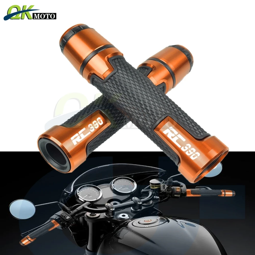 Motorcycle Accessorie 7/8''22mm CNC Aluminum Handlebar Hand Grip and Bar Grip End Slider Cap Plug set For KTM rc390 RC390 RC 390